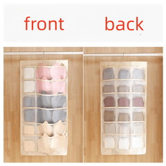 Double-sided Hanging Underwear Storage Bag for Socks and Bras