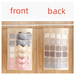 Double-sided Hanging Underwear Storage Bag for Socks and Bras