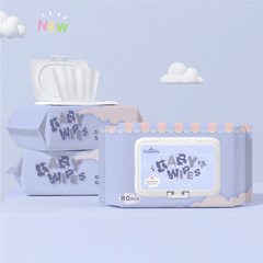 80pcs Soft Lightweight Baby Wipes for Hand & Mouth Cleaning