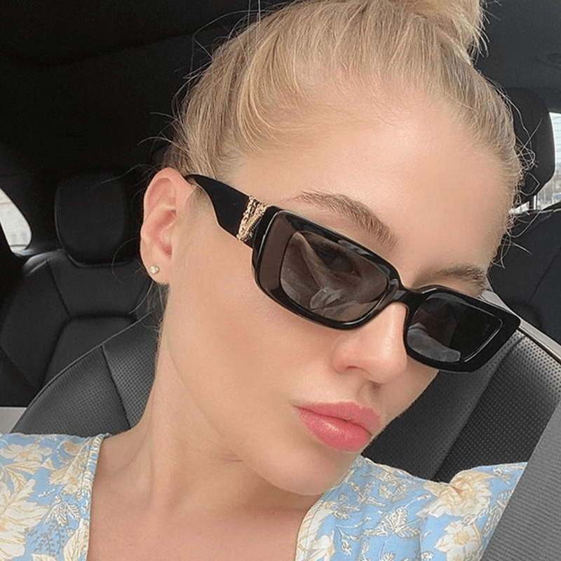 Vintage Rectangle Sunglasses Women Small Frame Sun Glasses Classic Square Oculos