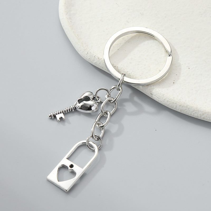 Love Lock Keychain Pendant Bag Purse Ornamnet Creative Gift