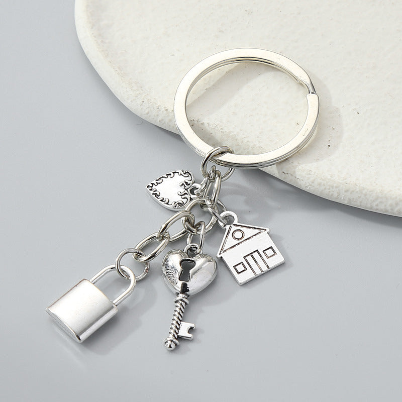 Love Lock Keychain Pendant Bag Purse Ornamnet Creative Gift