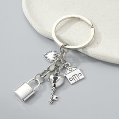 Love Lock Keychain Pendant Bag Purse Ornamnet Creative Gift