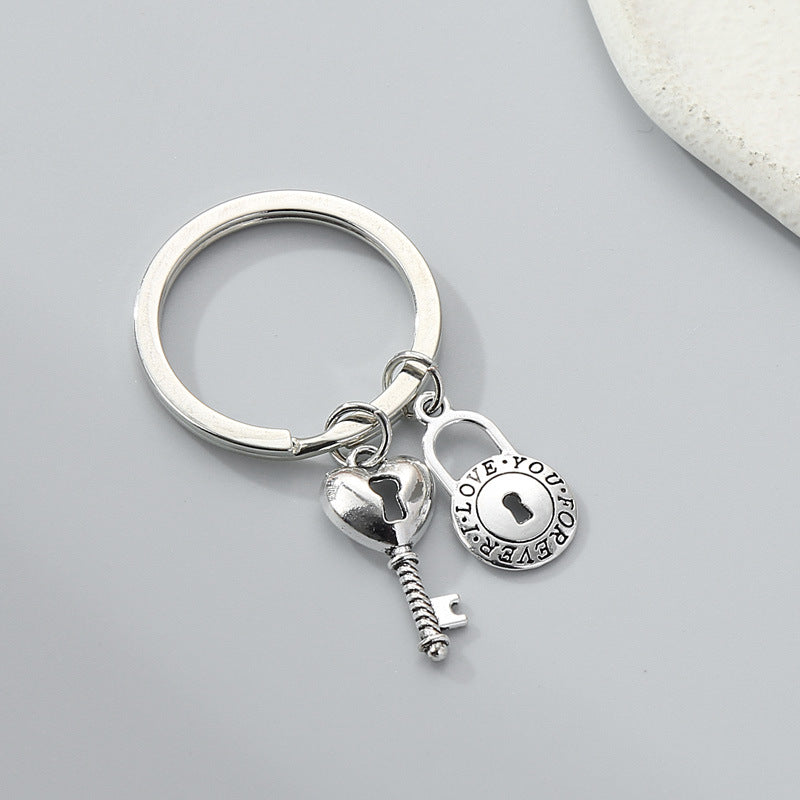 Love Lock Keychain Pendant Bag Purse Ornamnet Creative Gift