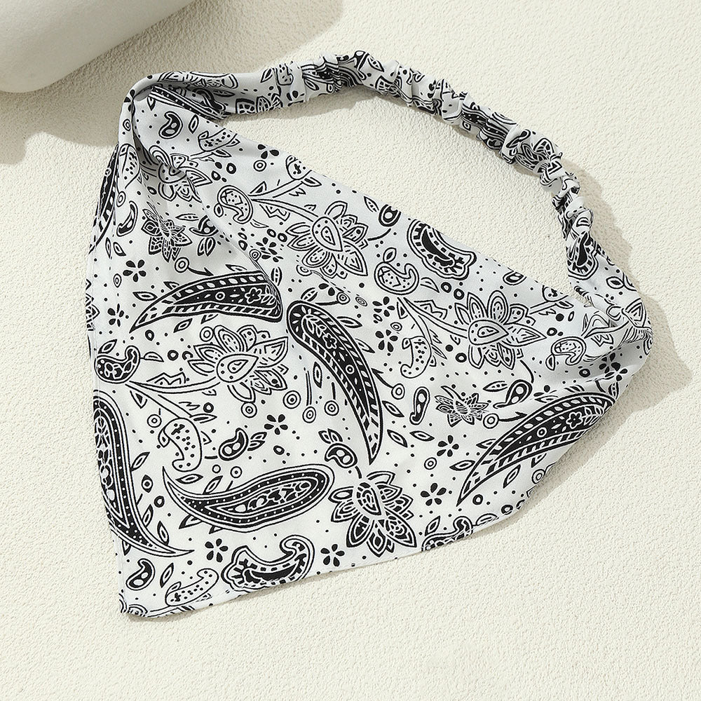 Paisley Print Triangle Scarf Vintage Head Wrap Bandana