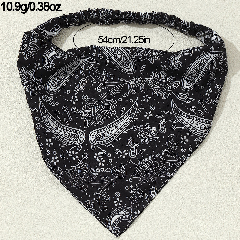 Paisley Print Triangle Scarf Vintage Head Wrap Bandana