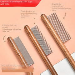 2-in-1 Cat Dog Grooming Tool Hair Removal Comb Slicker Brush