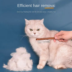 2-in-1 Cat Dog Grooming Tool Hair Removal Comb Slicker Brush