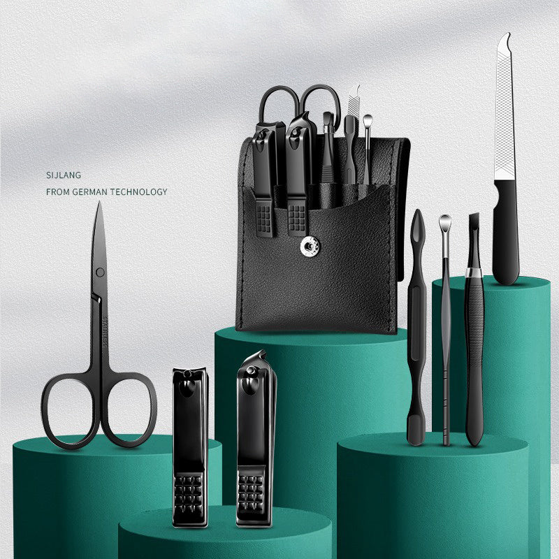 7-Piece Stainless Steel Nail Clippers Set with Earwax Removal Tool