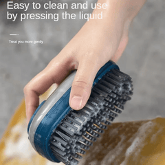 Efficient Cleaning Brush w/ Soap Dispenser for Shoes and Laundry Soft Bristles