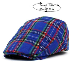 British Plaid Peaked Cap Newsboy Style Men's Hat