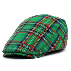 British Plaid Peaked Cap Newsboy Style Men's Hat
