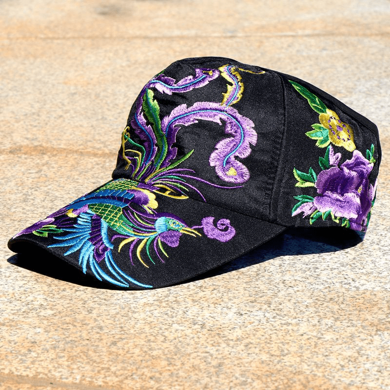 Ethnic Flower Animal Embroidered Sun Hat