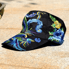 Ethnic Flower Animal Embroidered Sun Hat