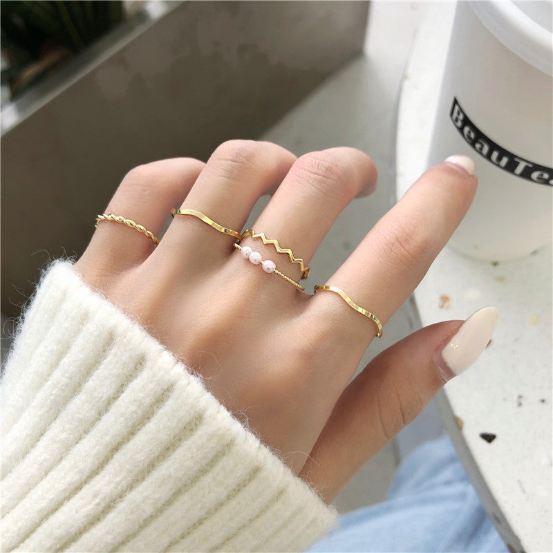 5pcs Little Girls Finger Rings Stackable Jewelry Gift