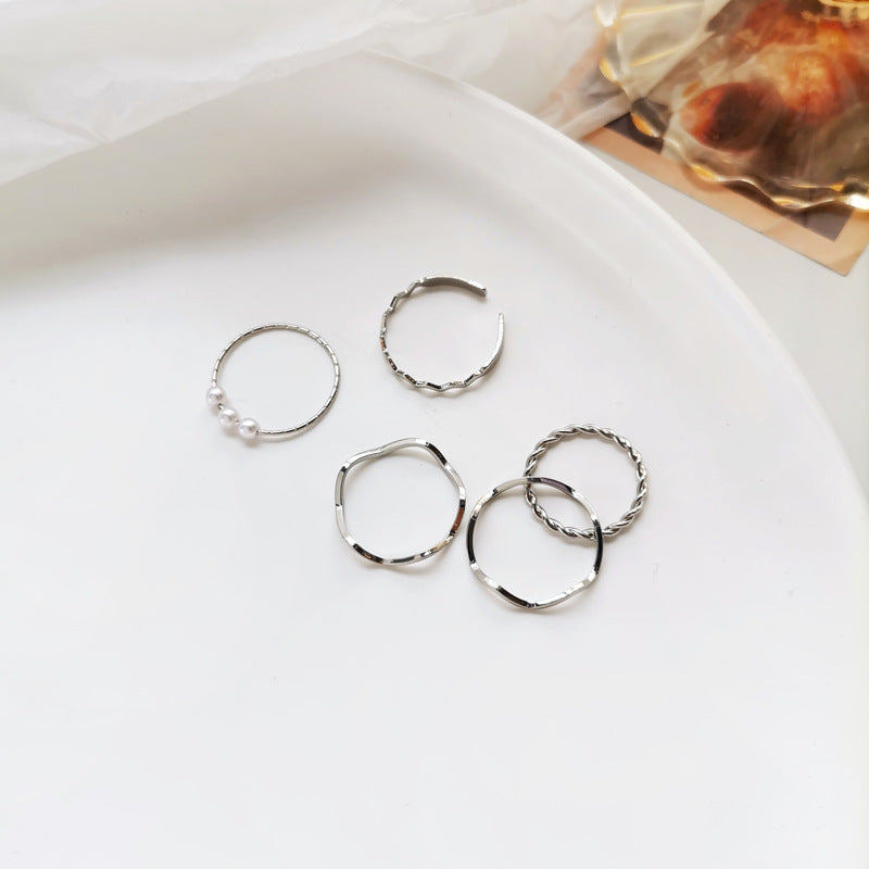 5pcs Little Girls Finger Rings Stackable Jewelry Gift