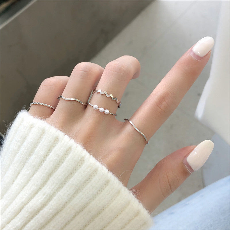 5pcs Little Girls Finger Rings Stackable Jewelry Gift