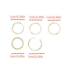 5pcs Little Girls Finger Rings Stackable Jewelry Gift