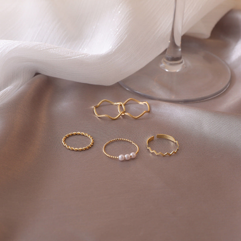 5pcs Little Girls Finger Rings Stackable Jewelry Gift