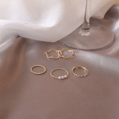 5pcs Little Girls Finger Rings Stackable Jewelry Gift