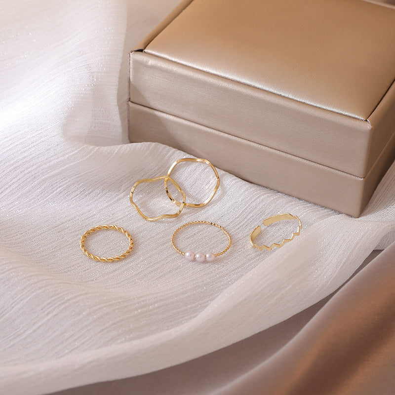 5pcs Little Girls Finger Rings Stackable Jewelry Gift