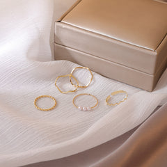 5pcs Little Girls Finger Rings Stackable Jewelry Gift
