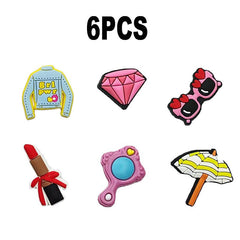 6 Pcs Beach Bag Buckle Cartoon DIY Travel Accessories