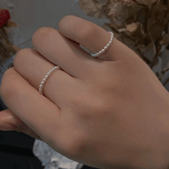 Geometric Ring Faux Pearl Beaded Ring Minimalist Ring For Girls
