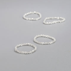 Geometric Ring Faux Pearl Beaded Ring Minimalist Ring For Girls