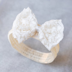Cute Lace Bowknot Pearl Headband for Baby Girls