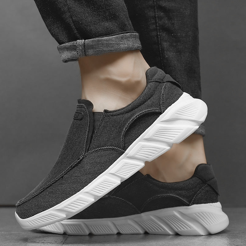 Men's Breathable Slip On Canvas Shoes Casual Flats For Walking