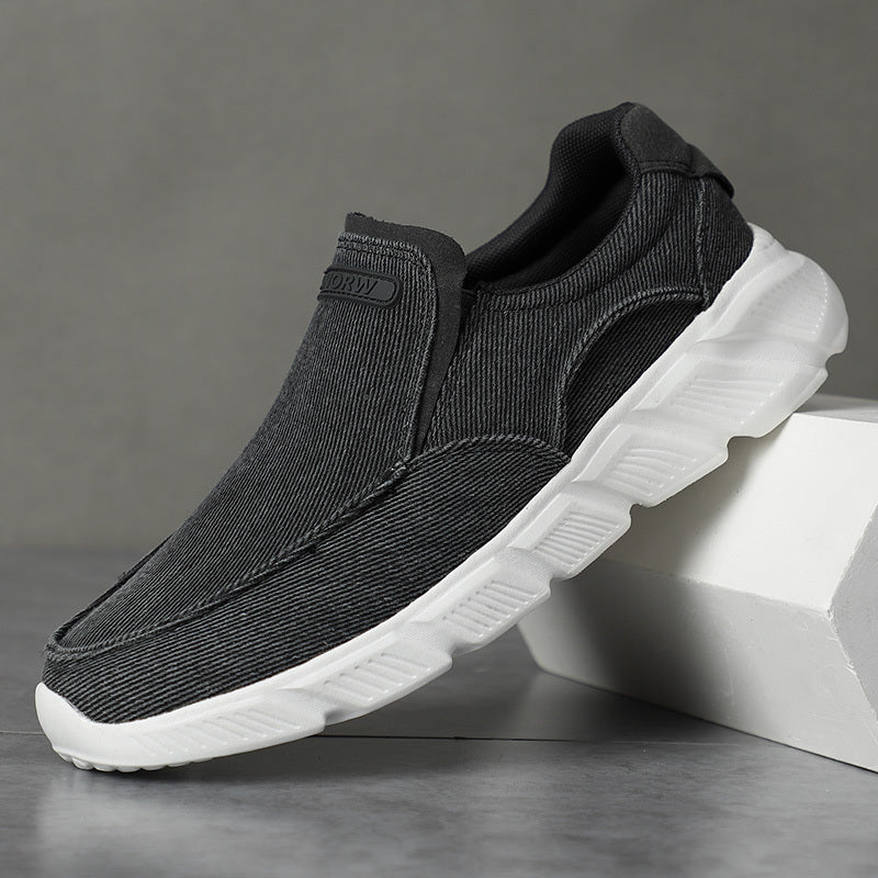 Men's Breathable Slip On Canvas Shoes Casual Flats For Walking