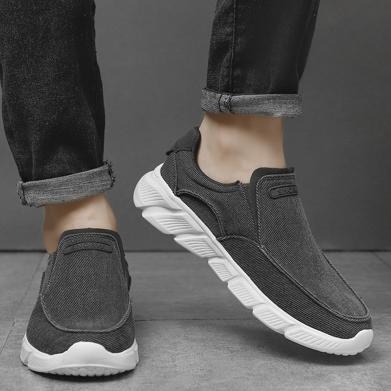 Men's Breathable Slip On Canvas Shoes Casual Flats For Walking