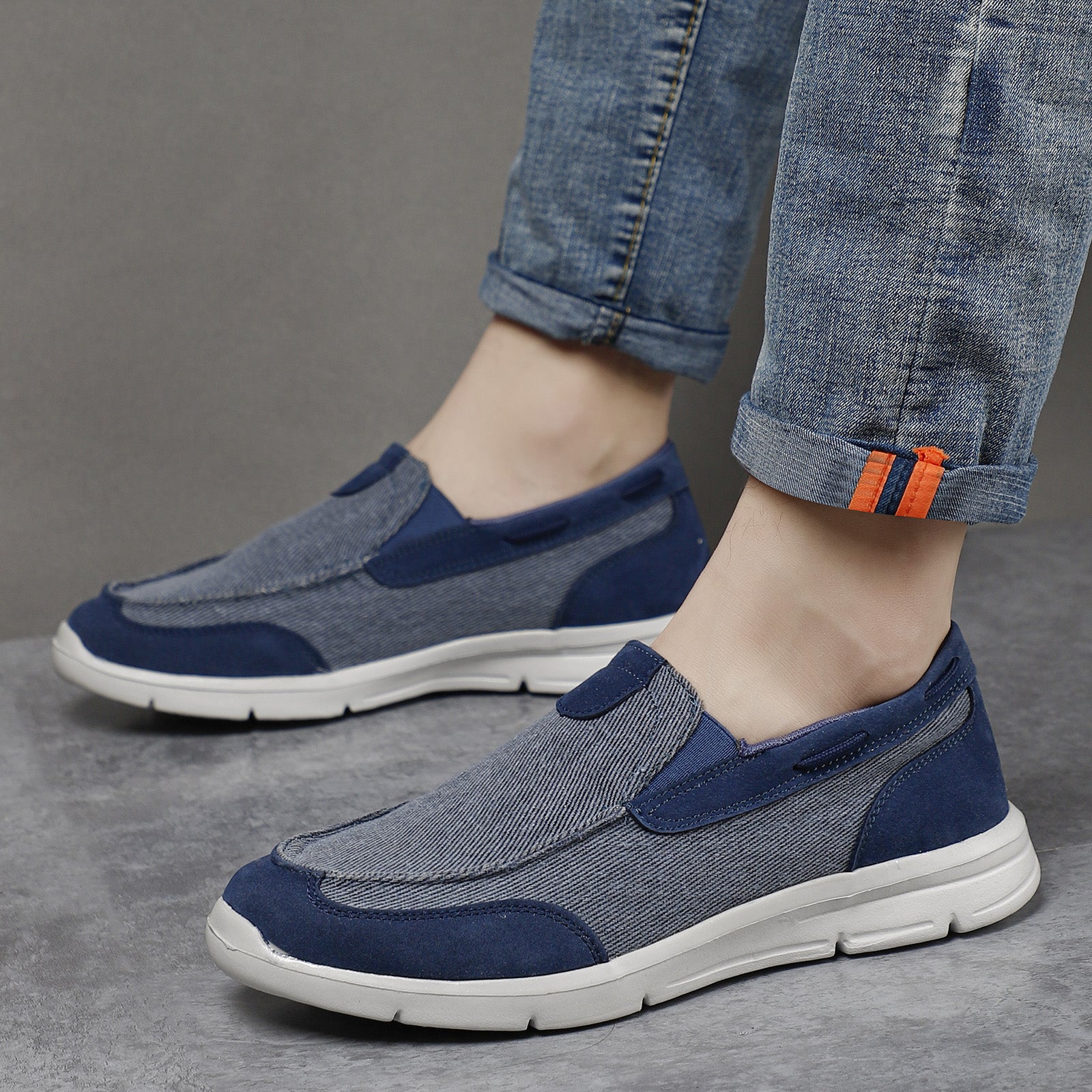 Men's Slip On Canvas Shoes for Walking Jogging