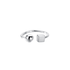S925 Silver Geometric Open Ring For Girls