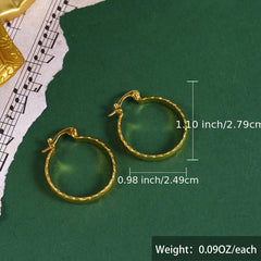Silver Plated Hoop Earrings Stylish Jewelry Accessories For Women