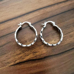 Silver Plated Hoop Earrings Stylish Jewelry Accessories For Women