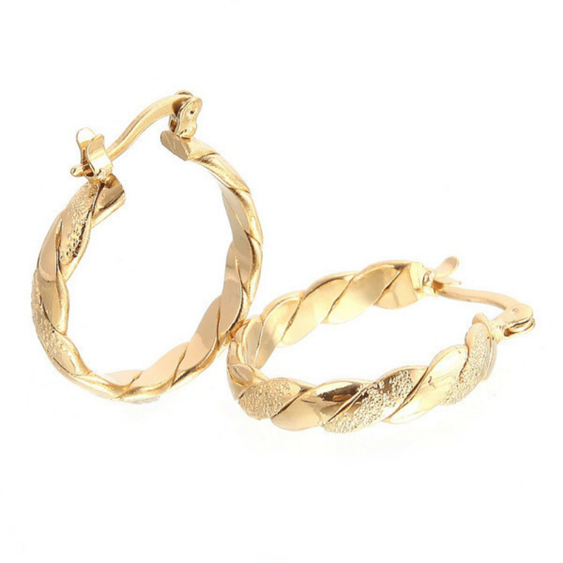 Silver Plated Hoop Earrings Stylish Jewelry Accessories For Women