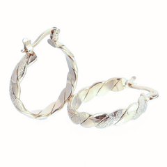 Silver Plated Hoop Earrings Stylish Jewelry Accessories For Women