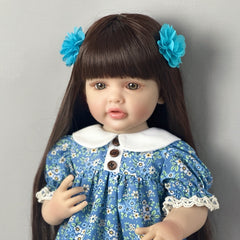 Realistic Reborn Baby Girl Doll with Long Hair Princess Fantasy Theme