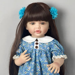 Realistic Reborn Baby Girl Doll with Long Hair Princess Fantasy Theme