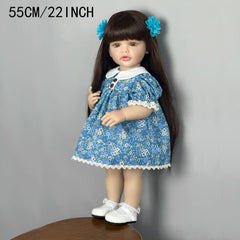 Realistic Reborn Baby Girl Doll with Long Hair Princess Fantasy Theme