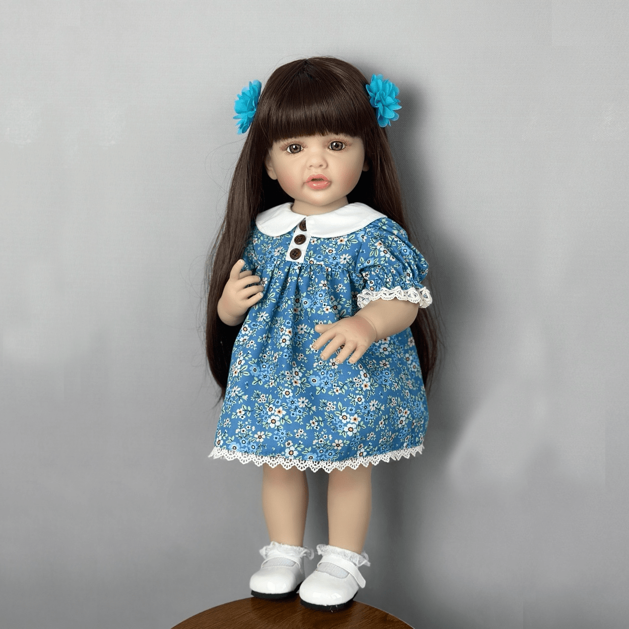 Realistic Reborn Baby Girl Doll with Long Hair Princess Fantasy Theme
