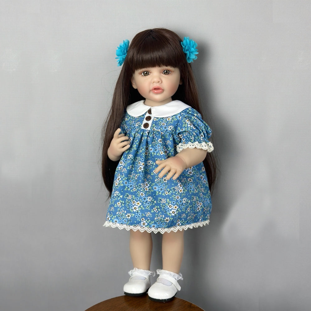 Realistic Reborn Baby Girl Doll with Long Hair Princess Fantasy Theme