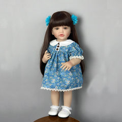 Realistic Reborn Baby Girl Doll with Long Hair Princess Fantasy Theme
