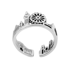 Castle Shaped Opening Ring for Men and Women