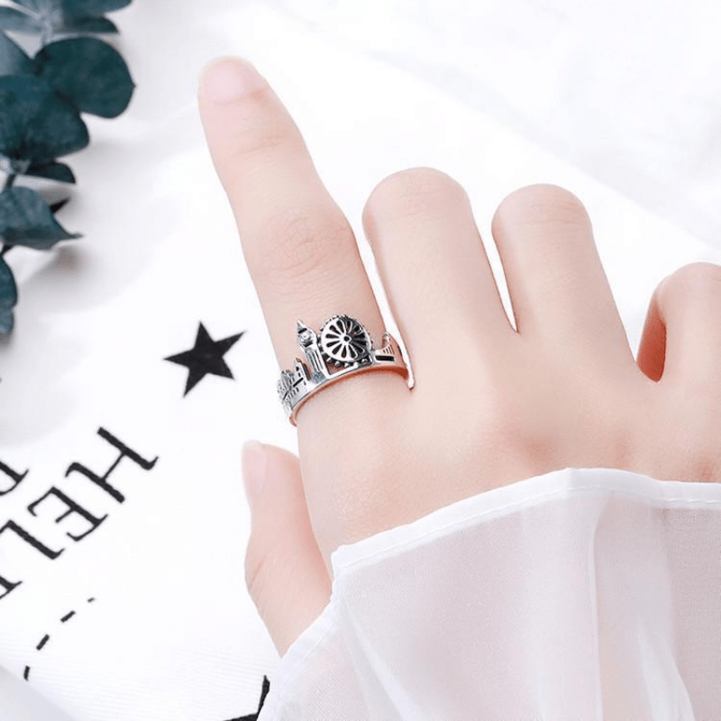 Castle Shaped Opening Ring for Men and Women