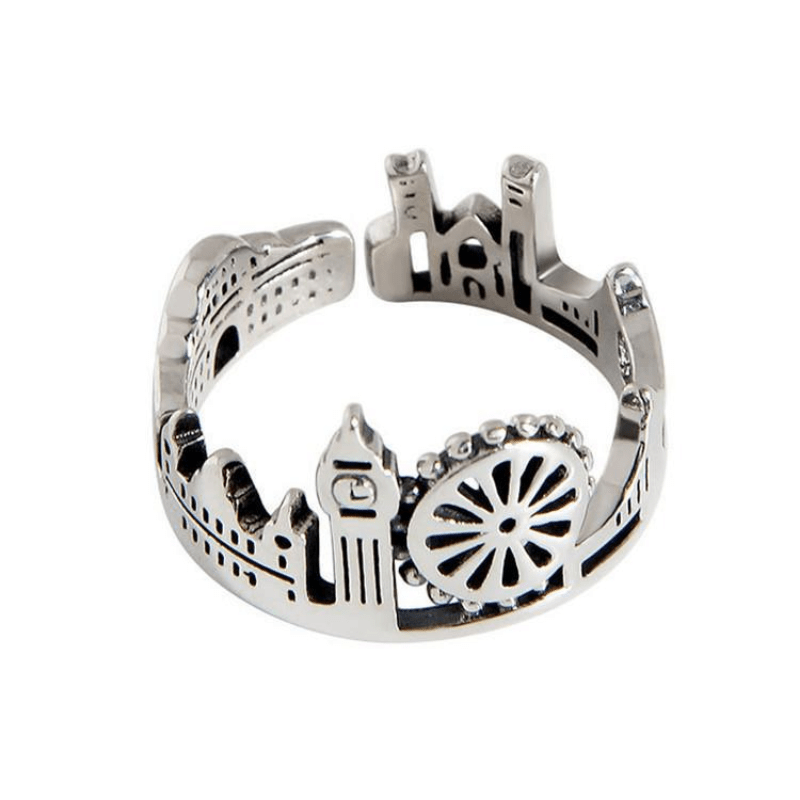 Castle Shaped Opening Ring for Men and Women