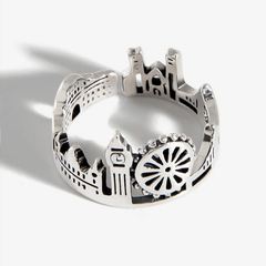 Castle Shaped Opening Ring for Men and Women