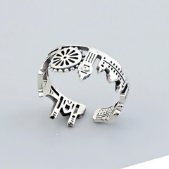 Castle Shaped Opening Ring for Men and Women